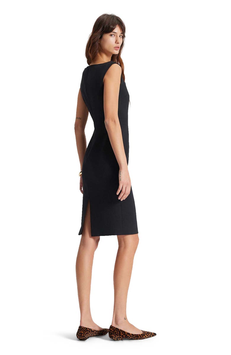 THEO The Label Daphne Bow Pencil Dress, Alternate, color, Black