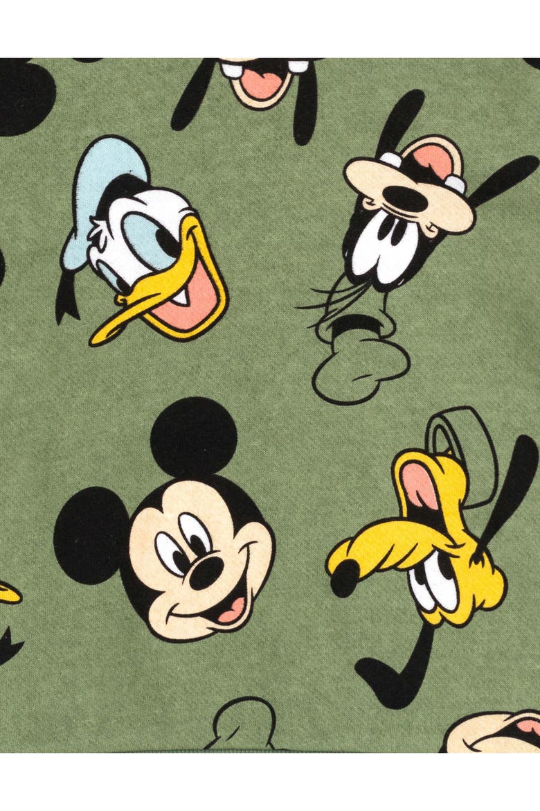 Mickey Mouse Fleece Hoodie, Alternate, color, Mickey Friends Green