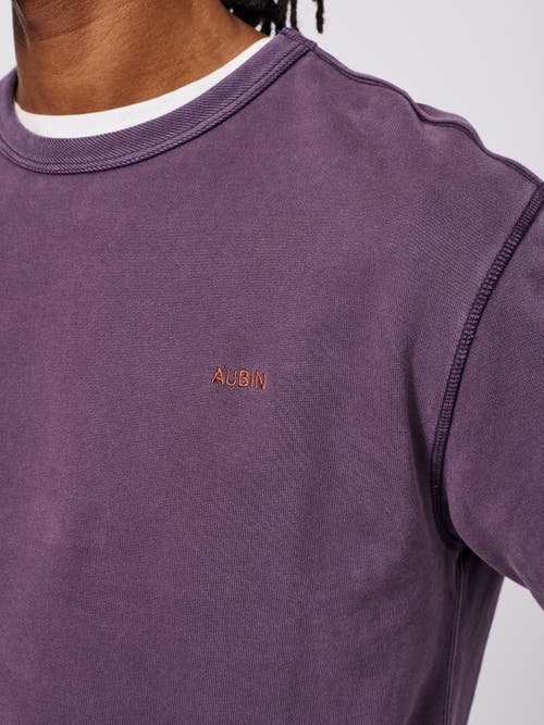 Aubin Vestry Crew Neck Sweatshirt In Purple