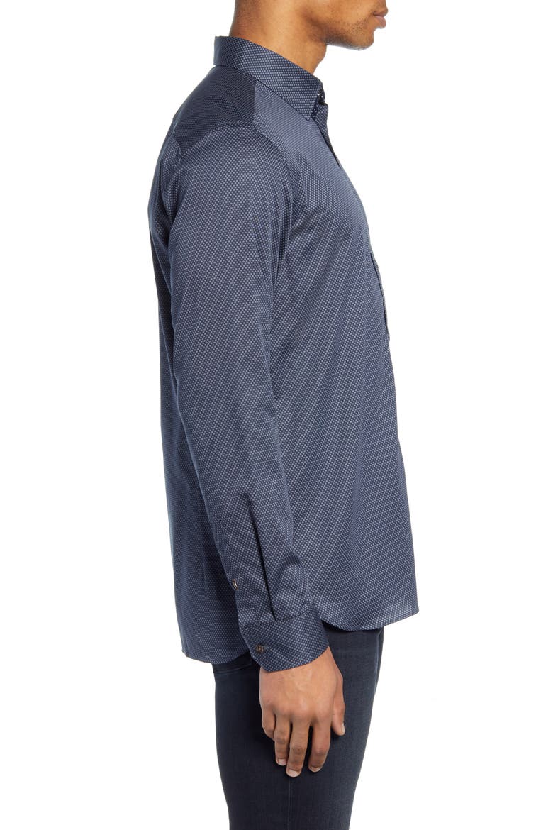 Tillnow Button-Up Shirt, Alternate, color, NAVY