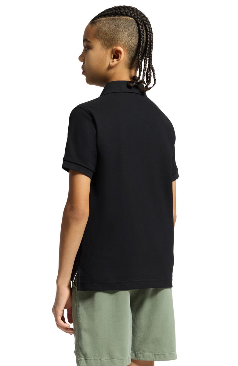 Psycho Bunny Kids' Desert Pima Cotton Piqué Polo, Alternate, color, Black