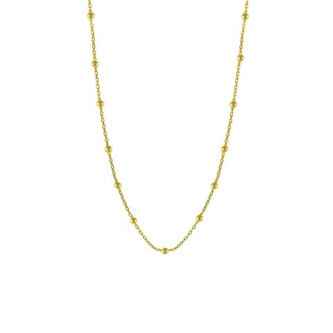 Bead Chain Sterling Silver Satellite Necklace