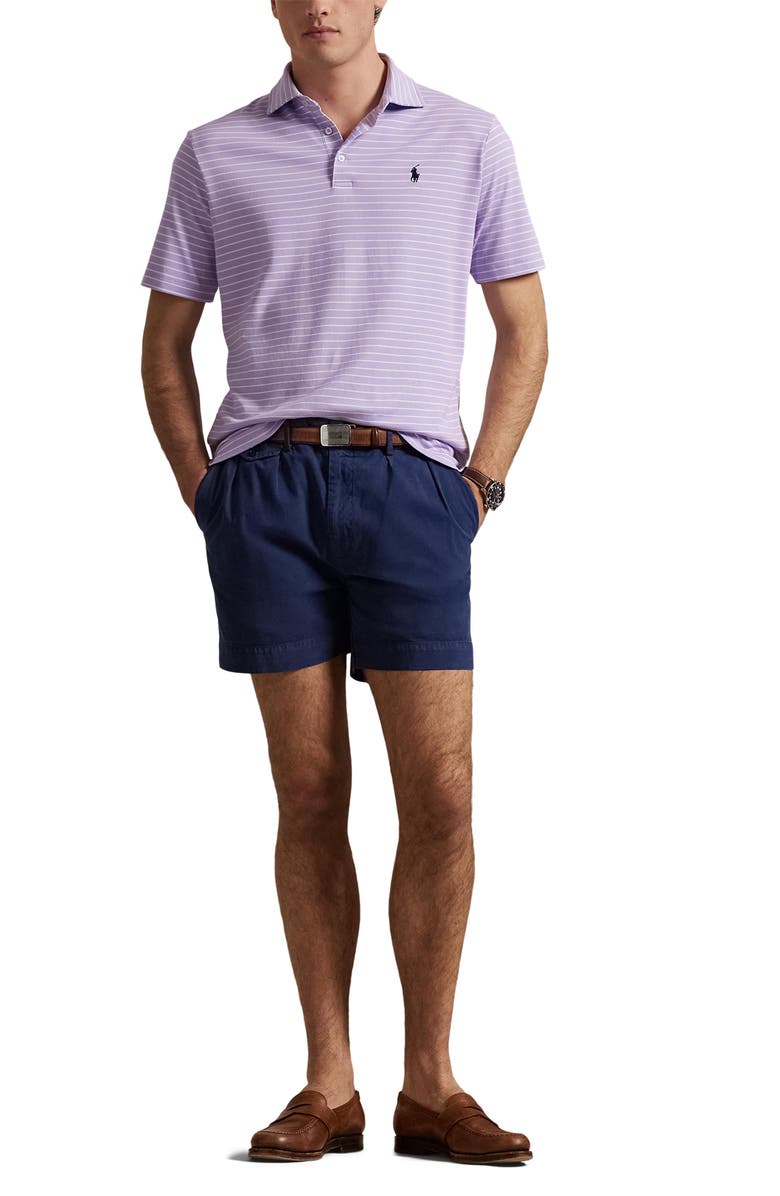 Polo Ralph Lauren Classic Fit Stripe Cotton Polo, Alternate, color, 