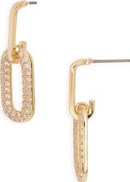 NORDSTROM RACK Pavé Cubic Zirconia Link Drop Earrings
