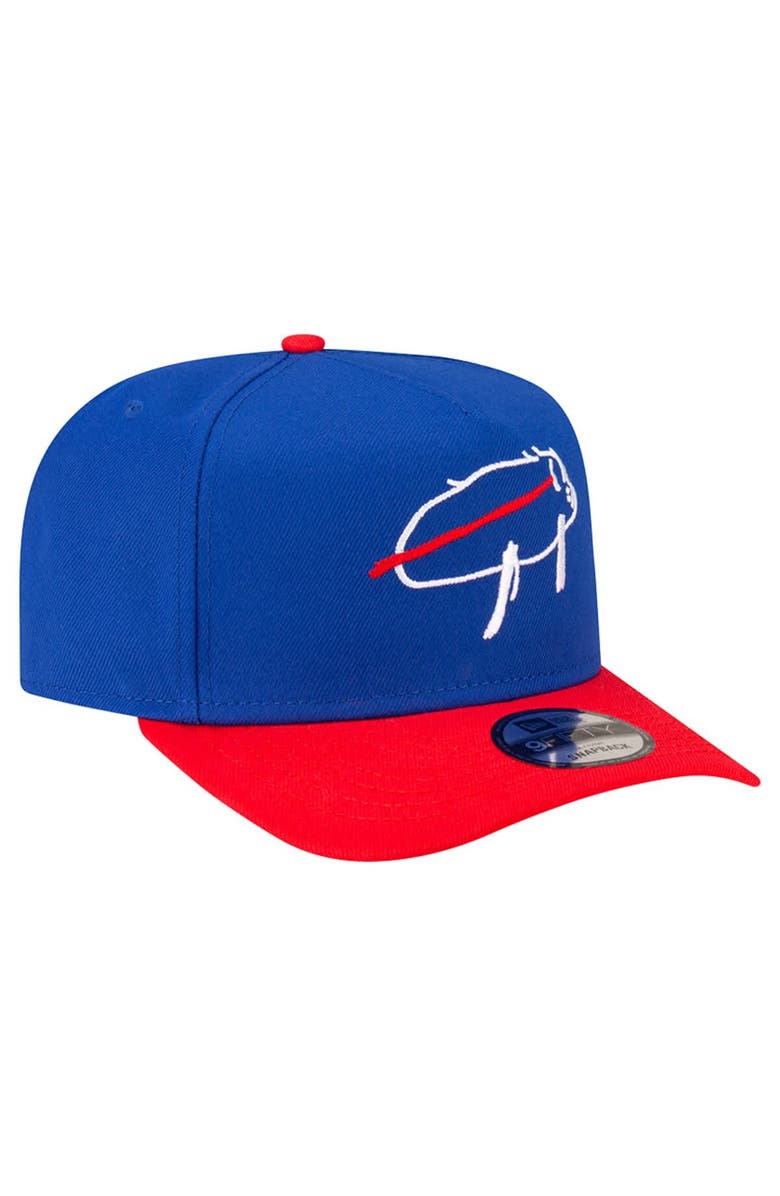 New Era Men's New Era Josh Allen Royal Buffalo Bills Director of Billustration A-Frame 9FIFTY Adjustable Hat, Alternate, color, Royal