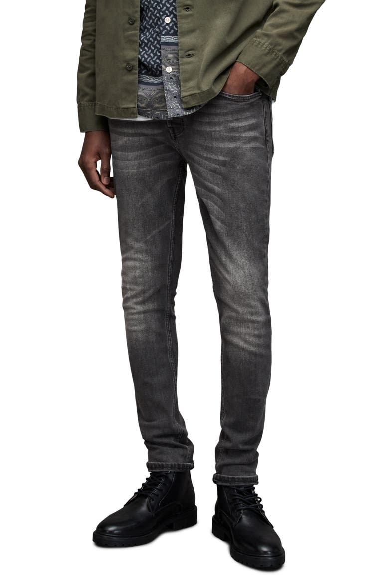 Cigarette Jeans, Main, color, WASHED BLACK