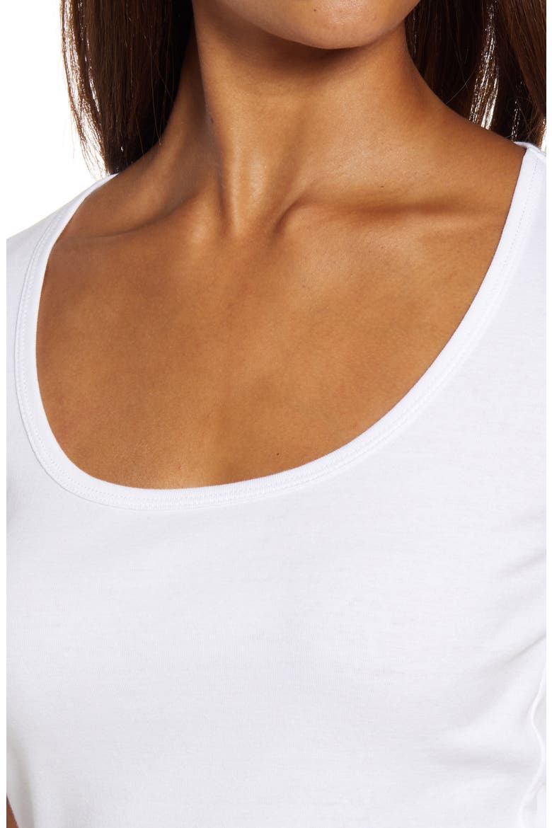 Short Sleeve Scoop Neck Tee, Alternate, color, WHITE