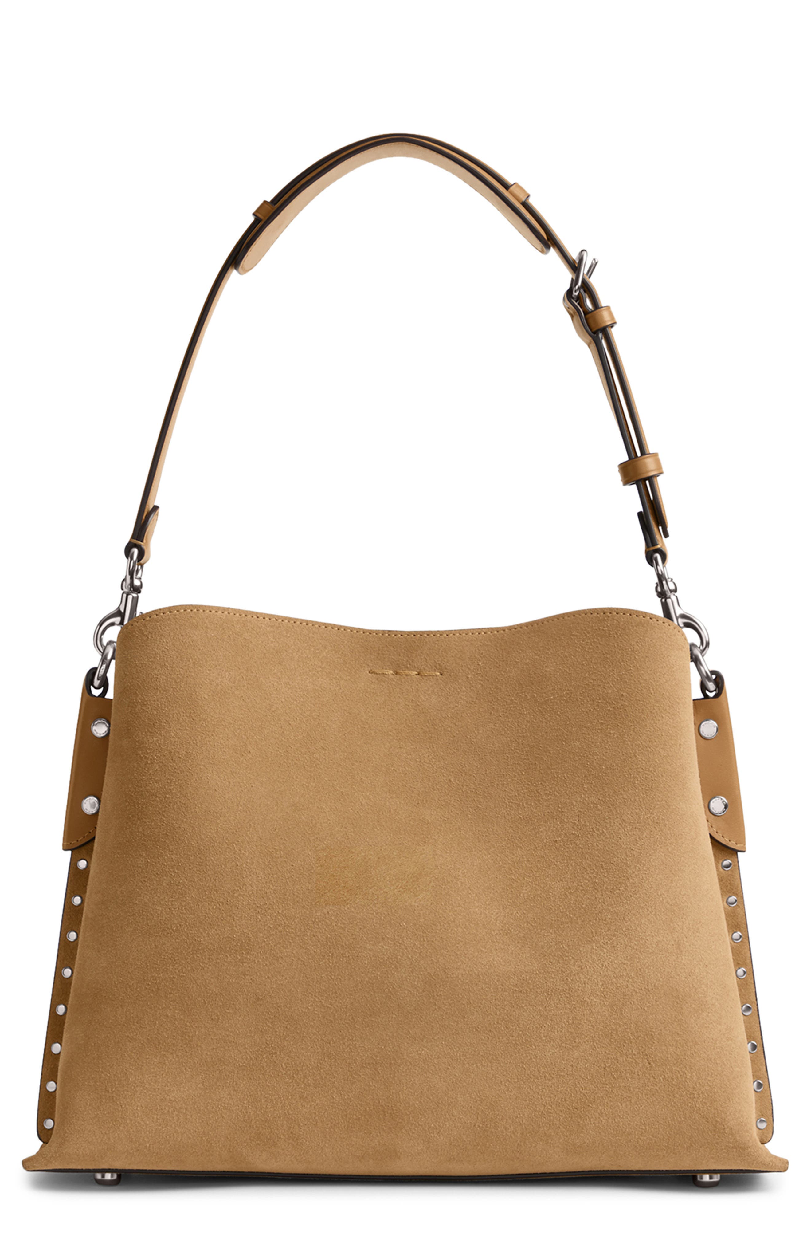 COACH Willow Suede Shoulder Bag, Alternate, color, 