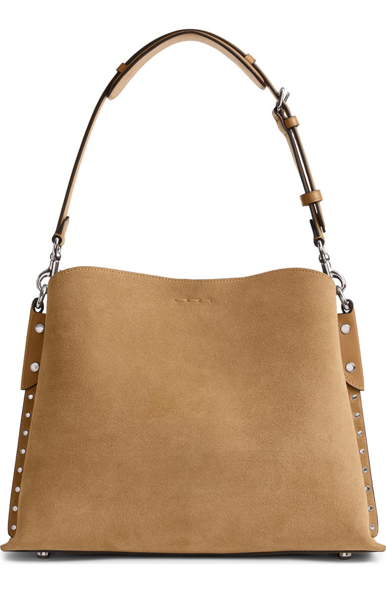 COACH Willow Suede Shoulder Bag, Alternate, color,