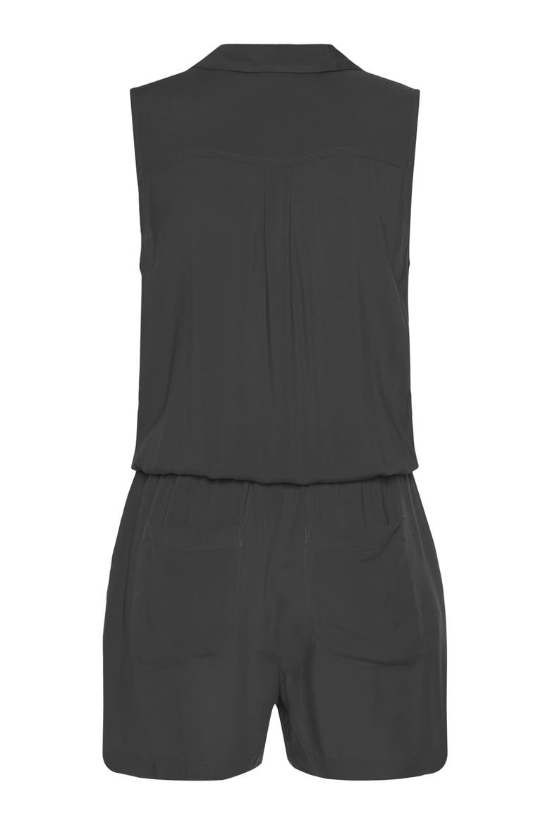Sleeveless Drawstring Romper, Alternate, color, Black