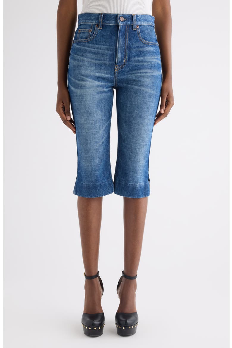 High Waist Capri Jeans, Main, color, FADED INDIGO