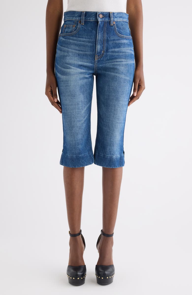 Chloé High Waist Capri Jeans, Main, color, Faded Indigo