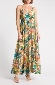 Halogen® Sleeveless Tiered Maxi Dress