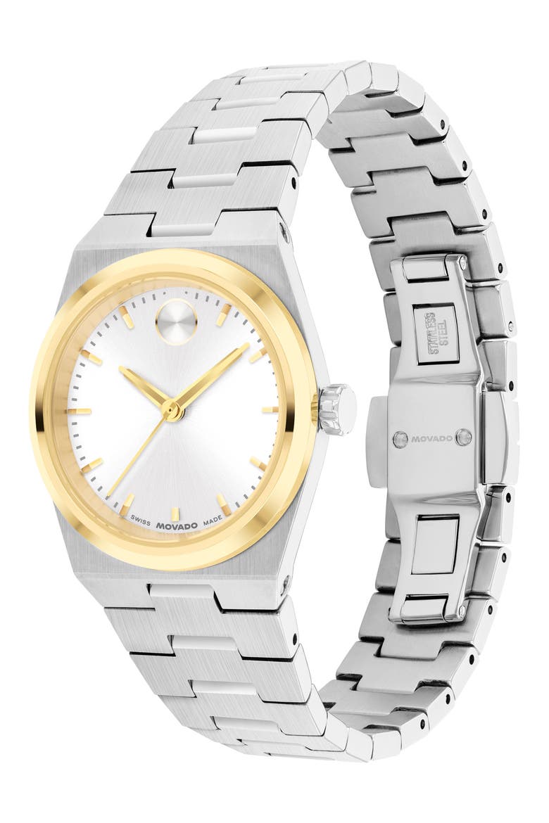 Mini Bold Quest Bracelet Watch, 28mm, Alternate, color, WHITE DIAL