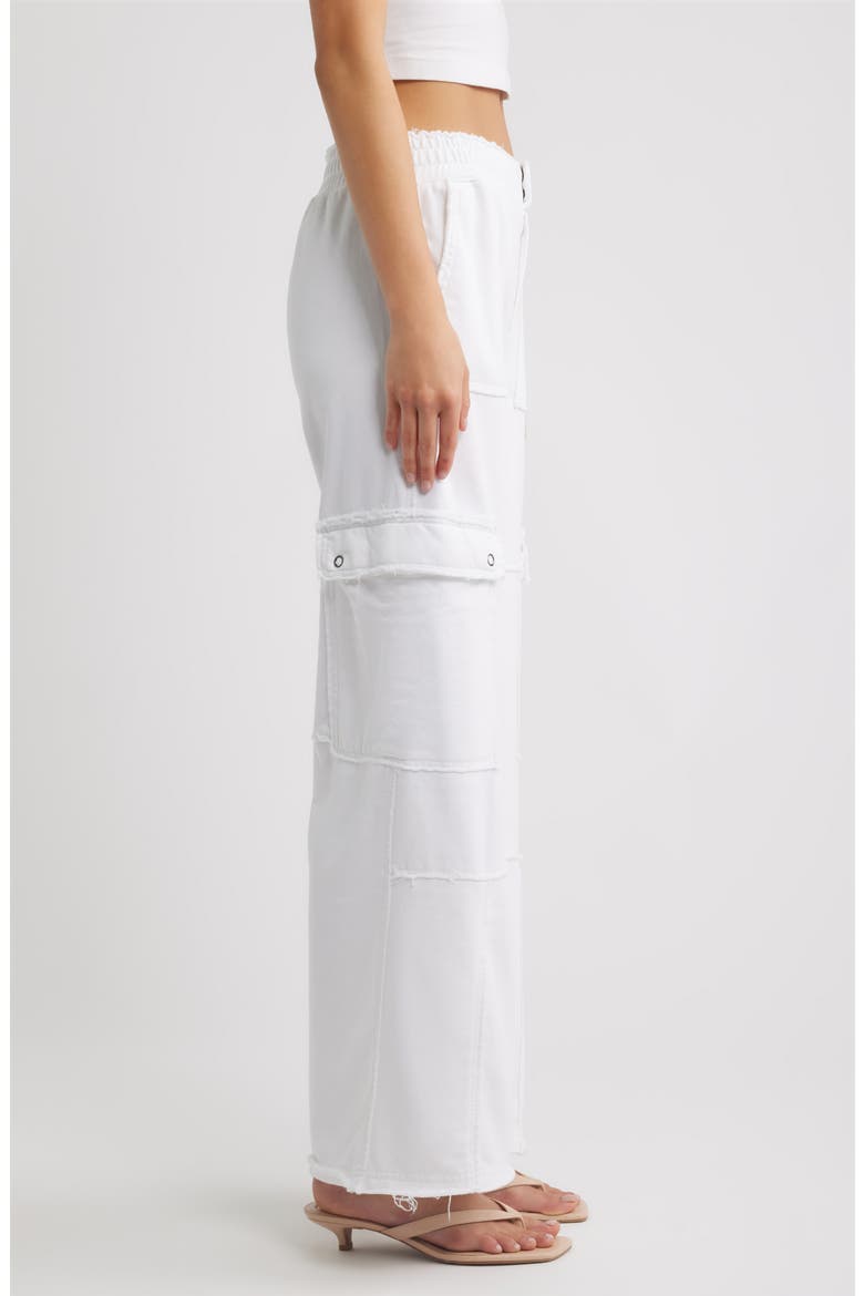 High Waist Wide Leg Cargo Jeans, Alternate, color, WHITE