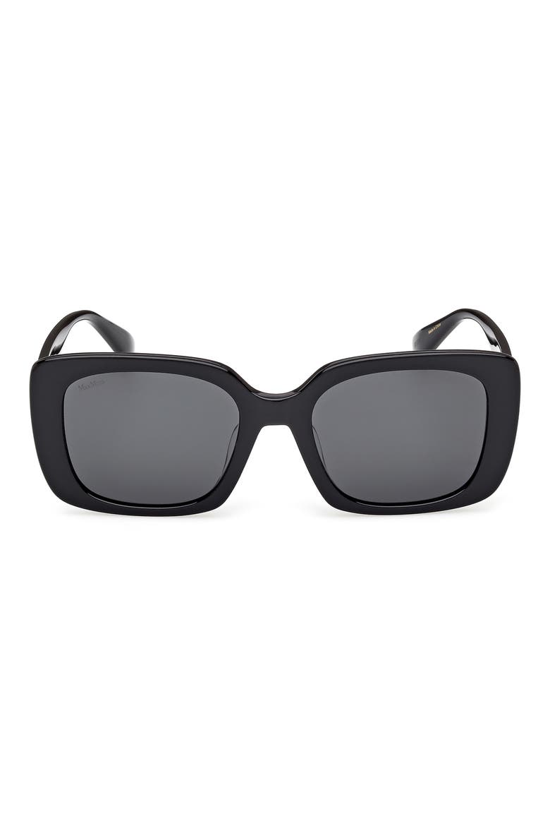 54mm Square Sunglasses, Main, color, SHINY BLACK / SMOKE