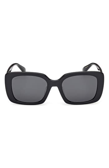 Max Mara 54mm Square Sunglasses In Black