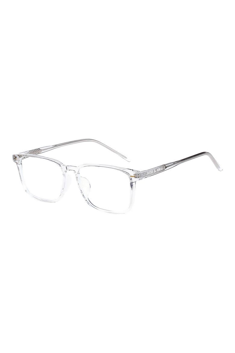 53mm Square Blue Light Blocking Glasses, Main, color, CLEAR/ CLEAR