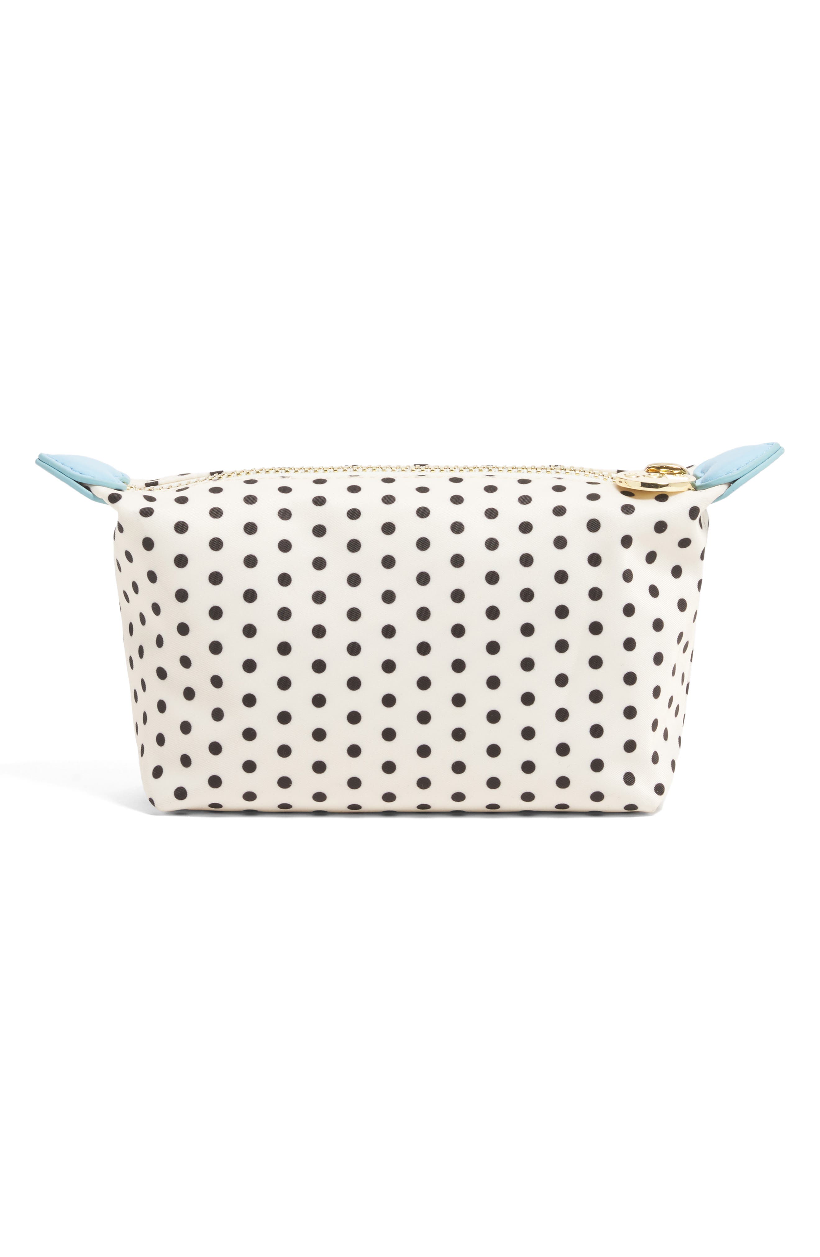 Stoney Clover Lane Nylon Dot Print Pouchette, Alternate, color, Small Dot Black Base