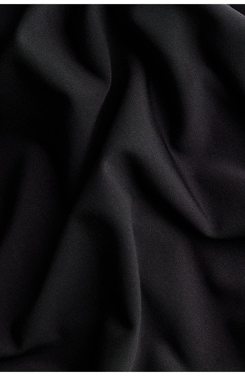 H&M Asymmetric Cape-detail Dress, Alternate, color, Black