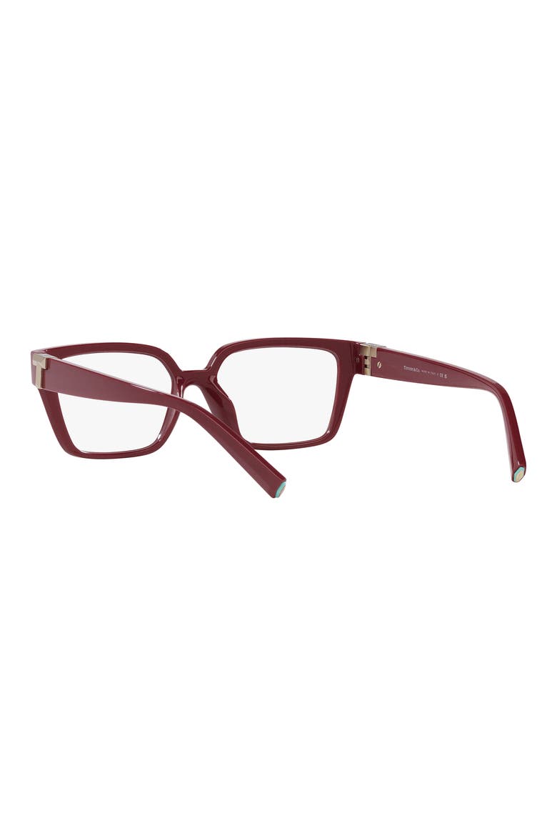 53mm Rectangular Optical Glasses, Alternate, color, DARK RED
