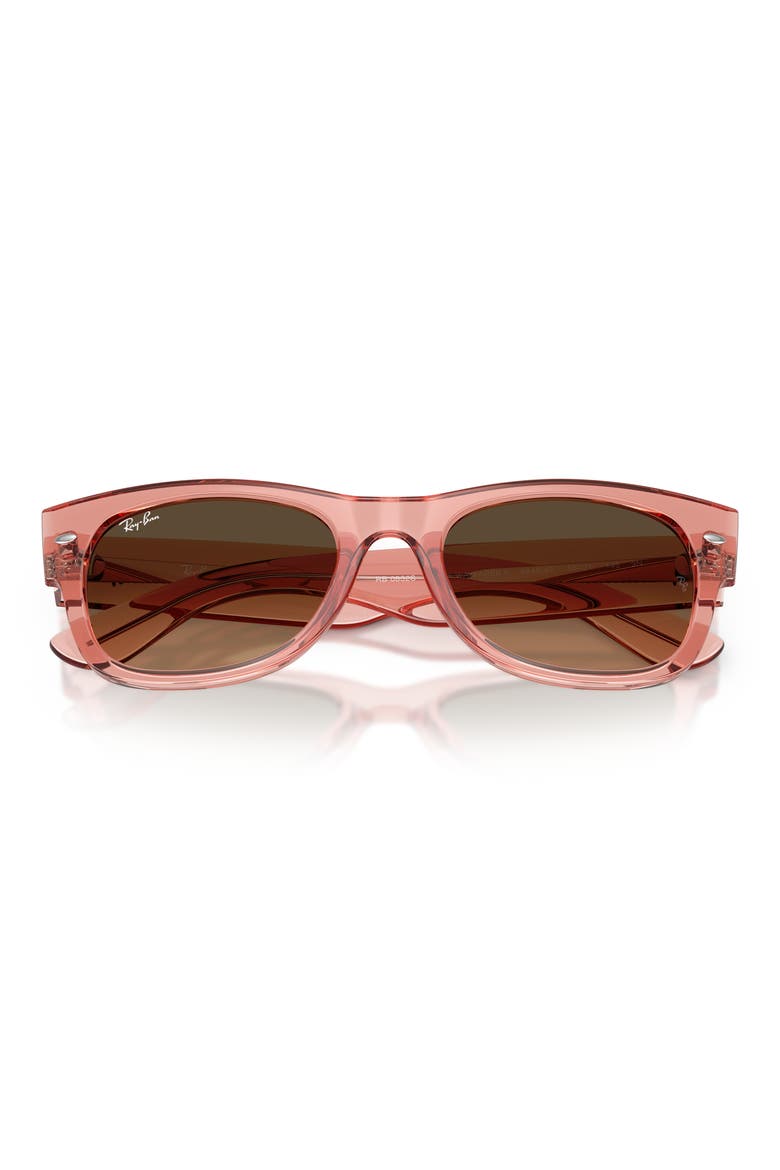 Mega Wayfarer II 52mm Gradient Square Sunglasses, Alternate, color, PINK / LIGHT BROWN BLACK