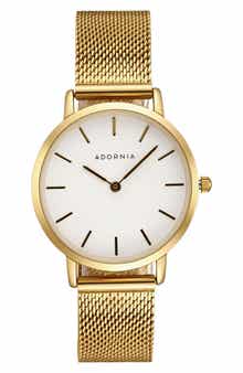 Frankfurt Quartz Mesh Strap Watch, 34mm