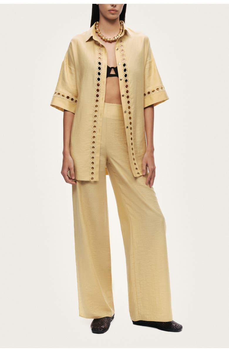 Nocturne Women's Straight-Leg Relaxed Pants, Alternate, color, Yellow