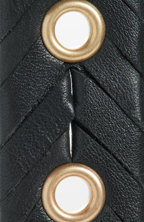 ALLSAINTS ALLSAINTS WOVEN LEATHER EYELET BELT