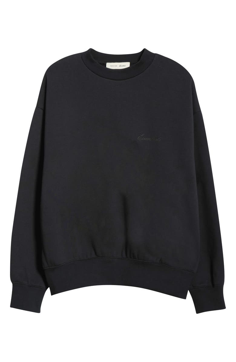 Fear of God Essentials Classic Crewneck Sweatshirt, Main, color, Vintage Black