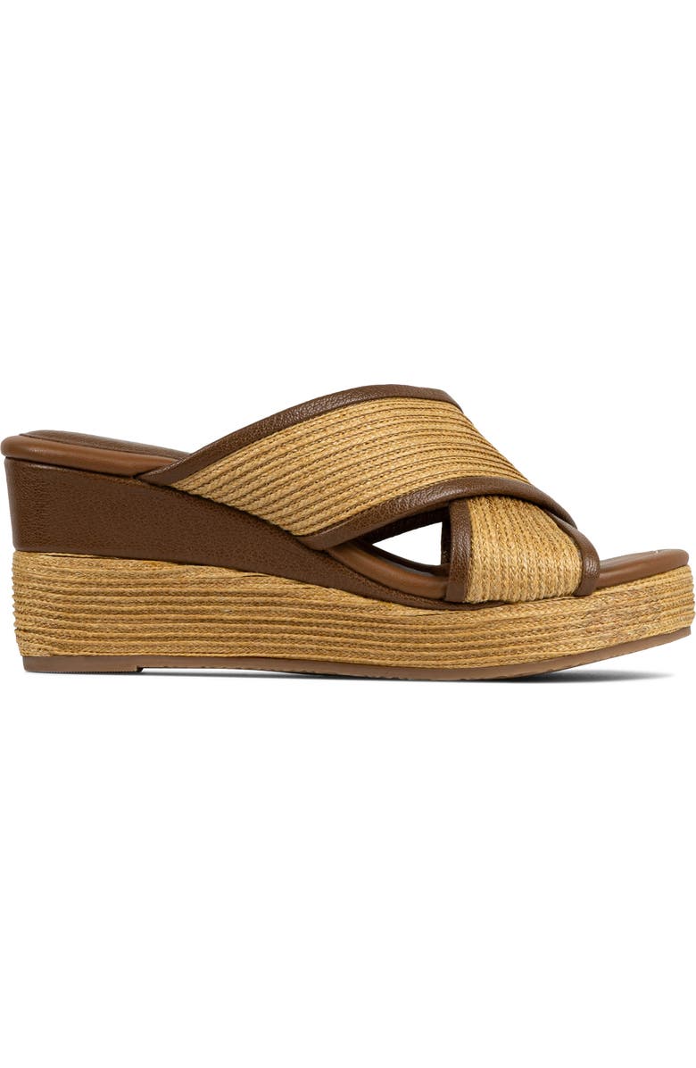 Donald Pliner Gorgina Platform Wedge Sandal, Alternate, color, Saddle