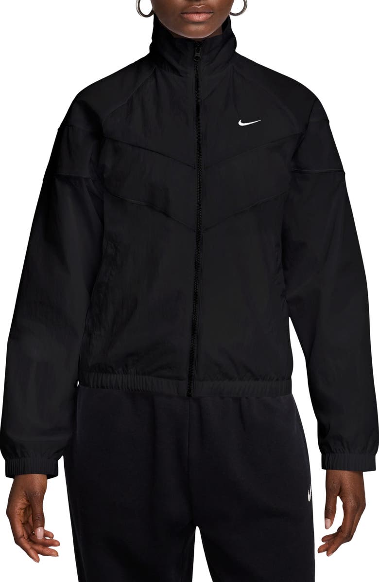 Nike Windrunner Water Repellent Jacket, Main, color, 010 Black/White