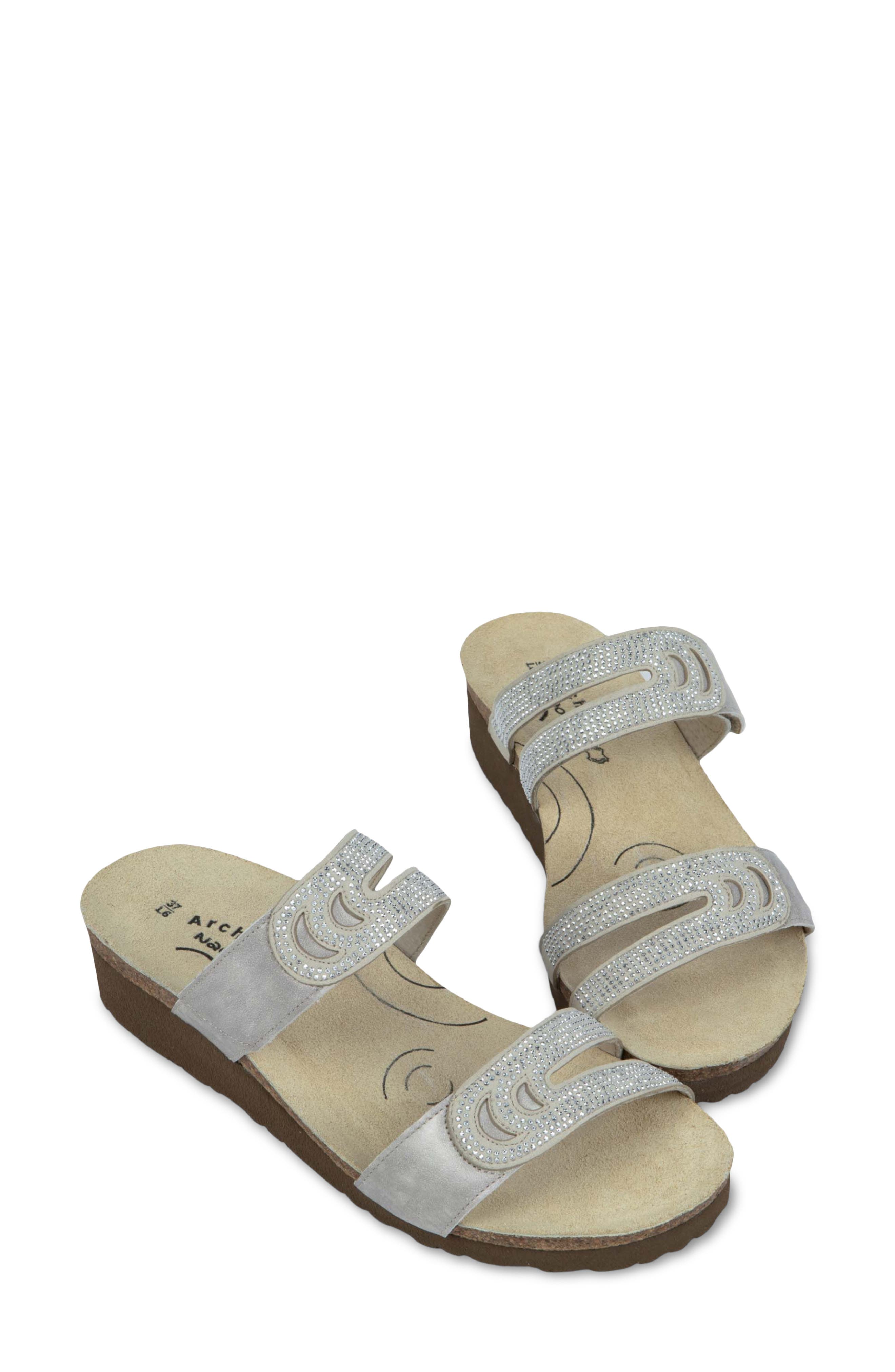 Ainsley Arch Pro Sandal, Alternate, color, QUARTZ METALLIC LEATHER