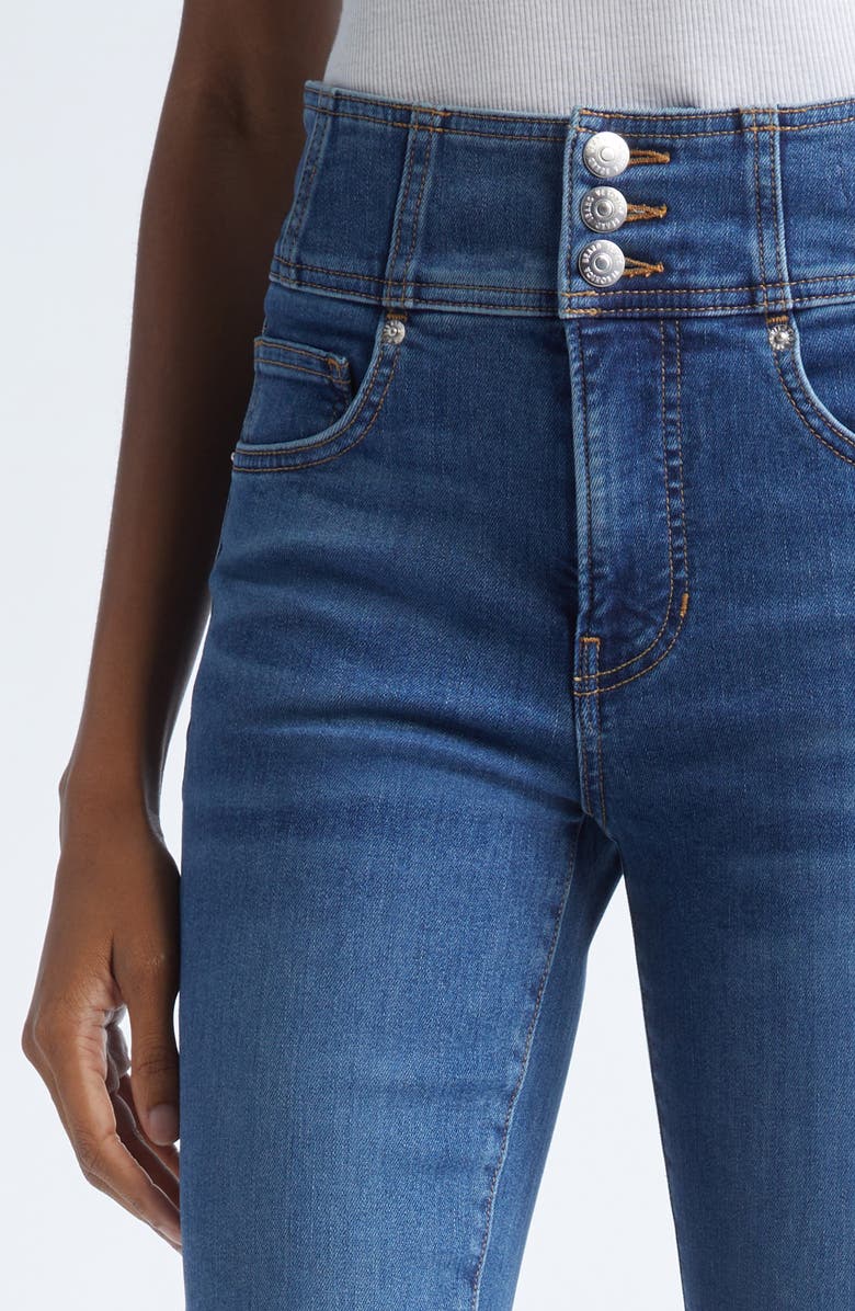 Veronica Beard Beverly High Waist Skinny Flare Jeans, Alternate, color, Vintage Rain