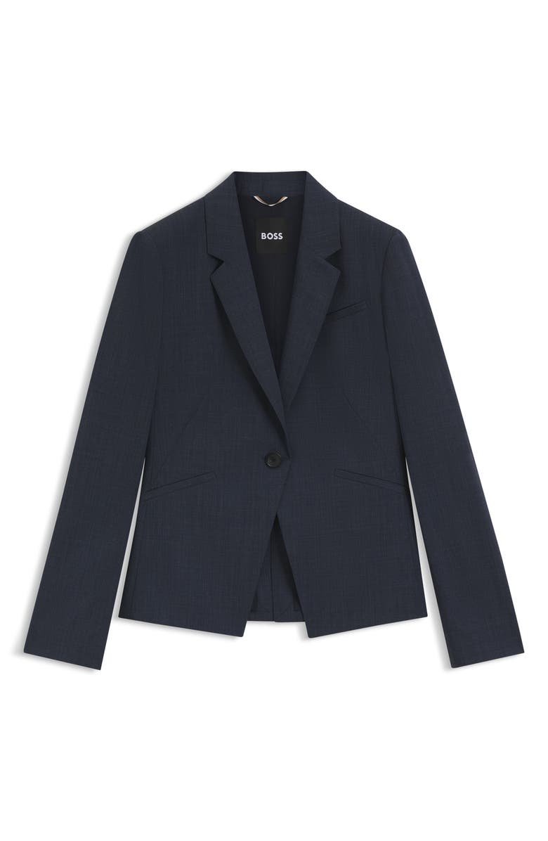 BOSS Jia Wool Jacket, Alternate, color, Sky Captain