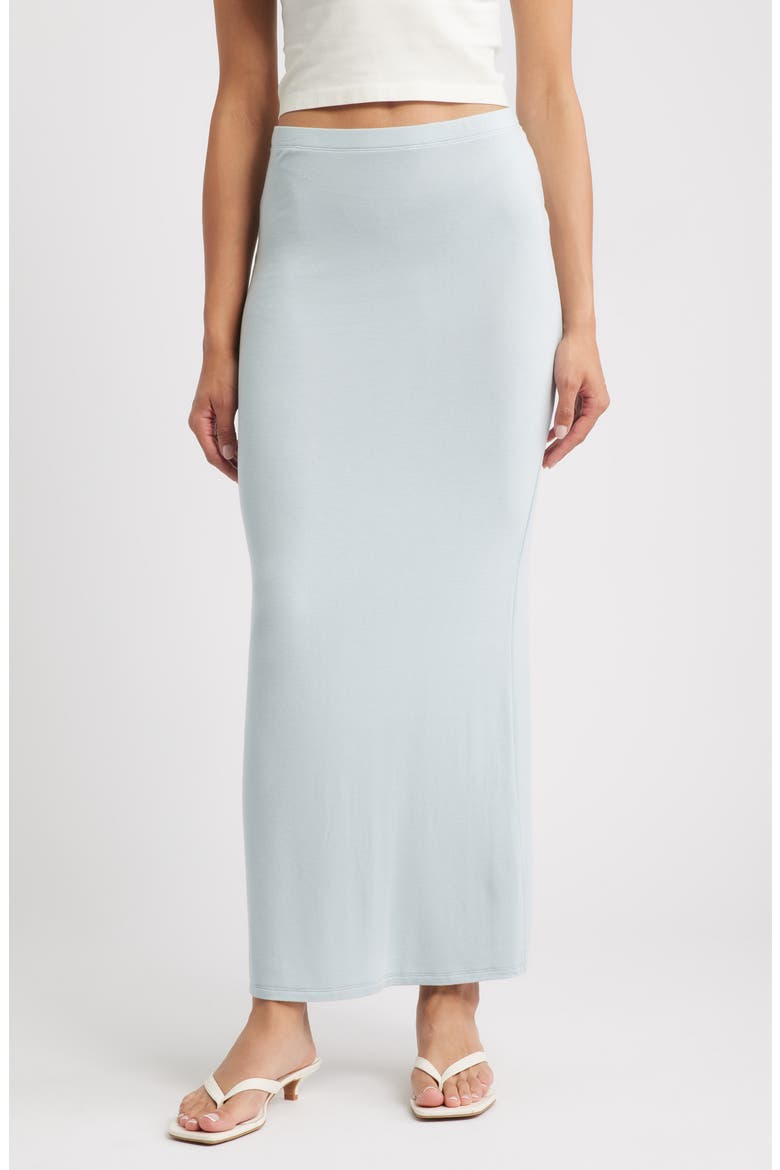 Eloise Back Slit Maxi Skirt, Main, color, LIGHT BLUE