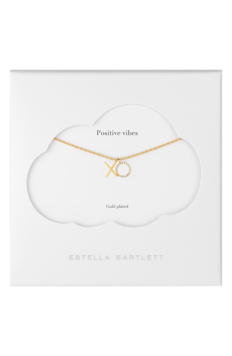 Estella Bartlett Positive Vibes Pendant Necklace, Alternate, color, Gold