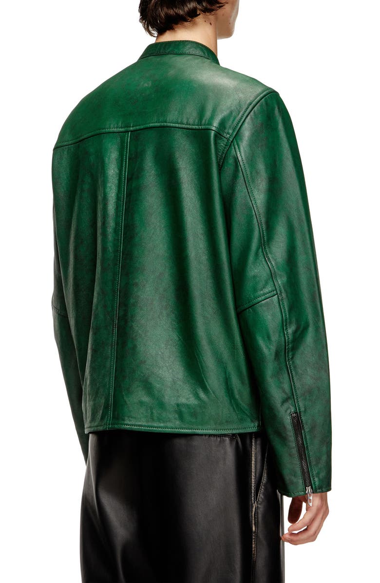 DIESEL<sup>®</sup> Evert Leather Jacket, Alternate, color, Green/ Moss