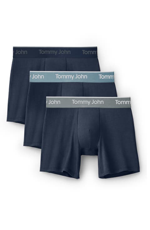 Assorted 3-Pack Second Skin 4-Inch Stretch Modal Boxer Briefs