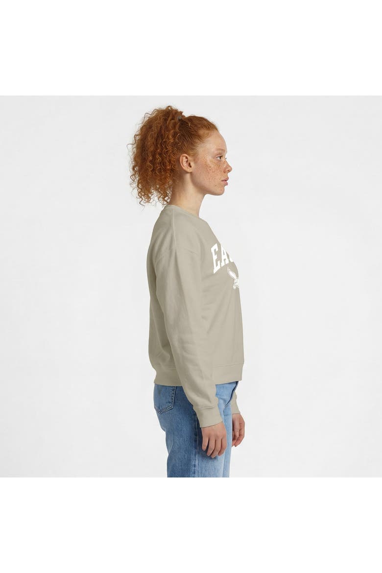 Women's Champion  Light Brown Philadelphia Eagles Powerblend Cocoa Butter Fleece Sweatshirt, Alternate, color, Light Brown