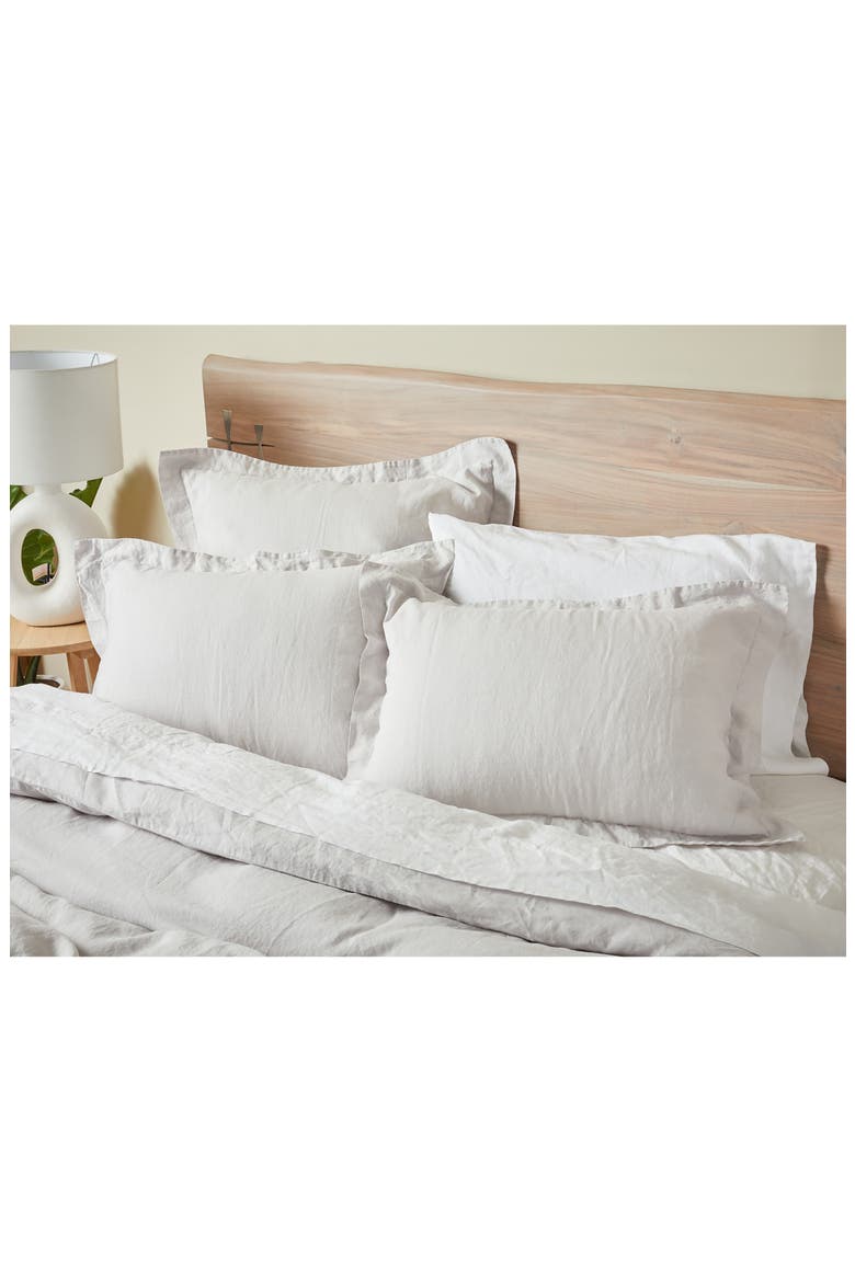 Relaxed Organic Linen Pillow Sham, Alternate, color, FOG