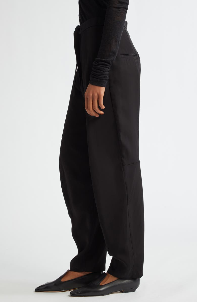 BITE Studios Evening Belted Satin Trousers, Alternate, color, Black
