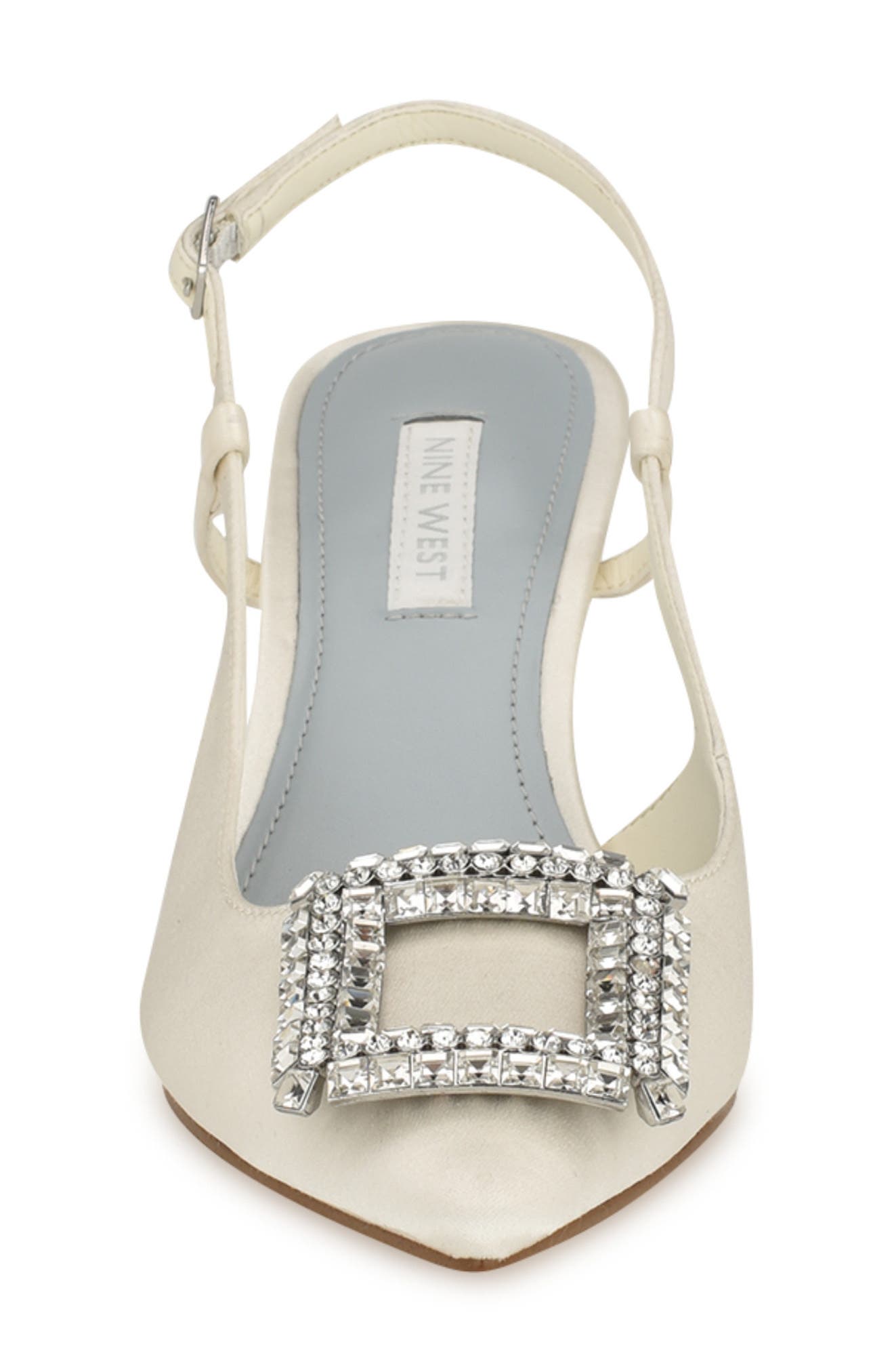 Nine West Aimey Bridal Slingback Pointed Toe Pump, Alternate, color, 
