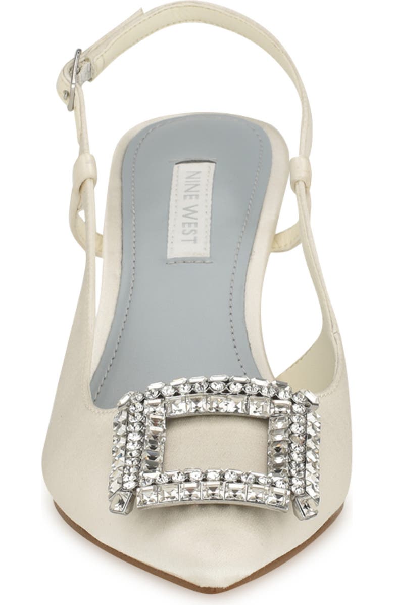 Nine West Aimey Bridal Slingback Pointed Toe Pump, Alternate, color,