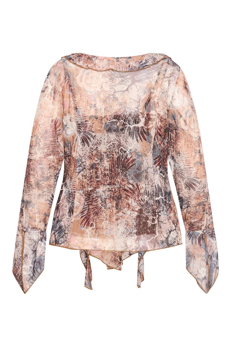 Vivid Mesh Ruffle Top, Alternate, color, URBAN OASIS