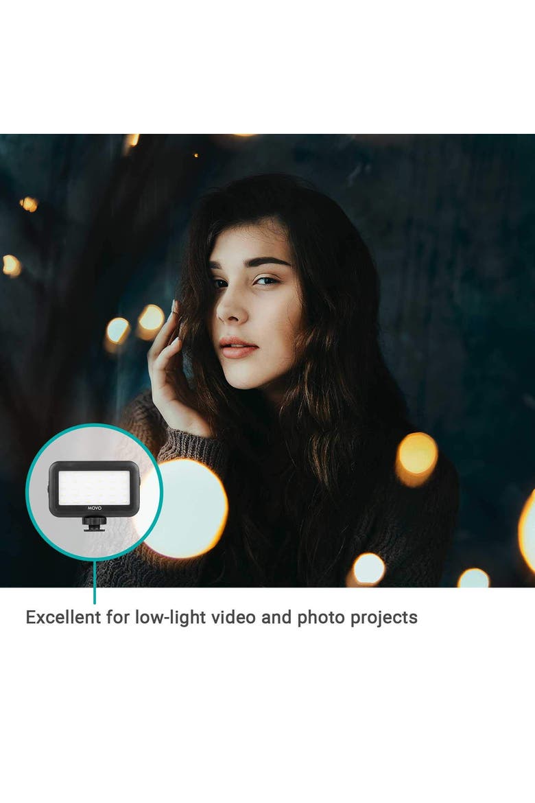 LED-30 Mini LED Light Panel - Adjustable Brightness, Rechargeable Battery, Alternate, color, Black
