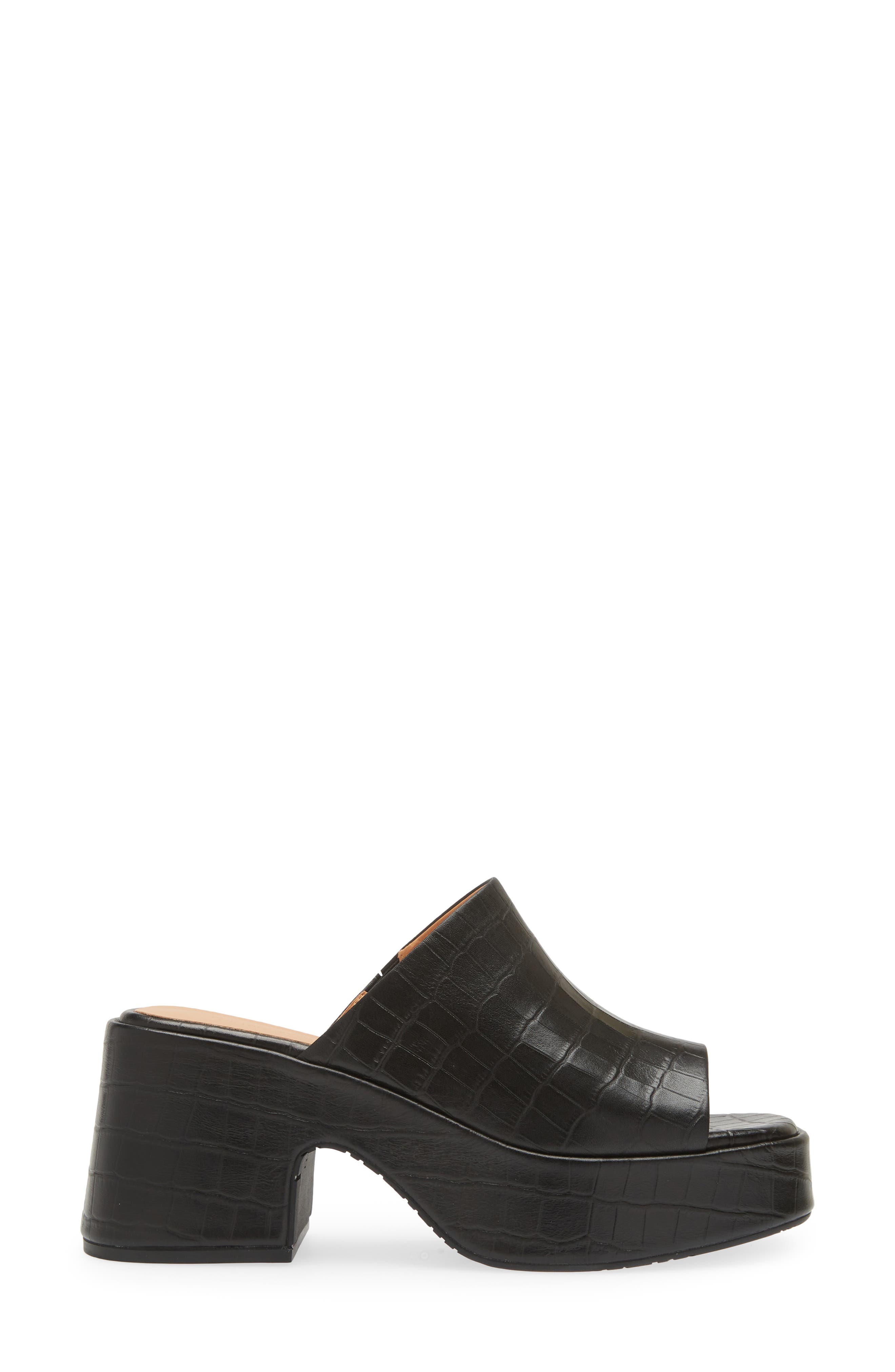 Chocolat Blu Helia Platform Sandal, Alternate, color, Black Crocodile