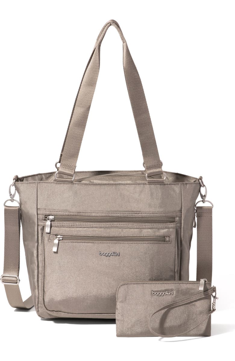 BAGGALLINI Modern Everyday Shopper Tote, Main, color, Sterling Shimmer
