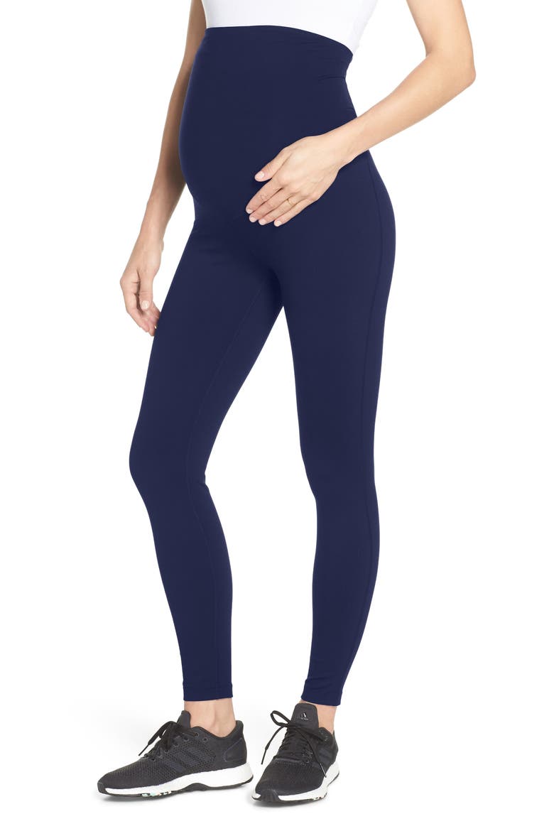 Mamasana Live In Maternity Ankle Leggings, Main, color, NAVY MARITIME