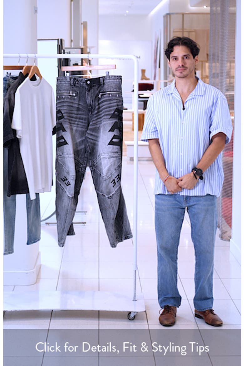 Alwin Tapered Straight Leg Moto Jeans video